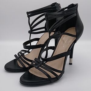 BCBGeneration Iliana Leather Heeled Sandals - Size 8.5